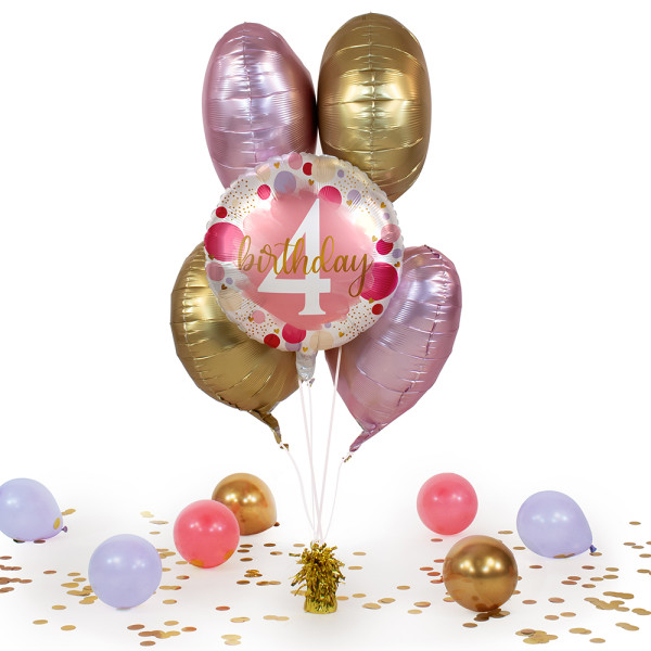 Heliumballon in der Box Sweet Birthday Four