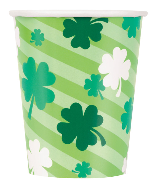 8 vasos de papel Happy St. Patrick`s Day 266ml