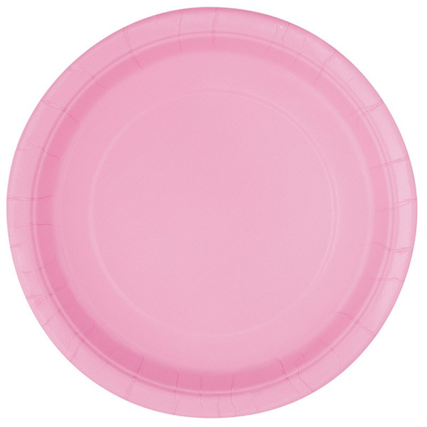 8 platos de papel Vera rosa claro 23cm