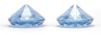 Vorschau: 10 Diamanten Kartenhalter azurblau 4cm
