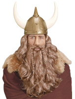 Vista previa: Peluca vikinga de ronquido con barba