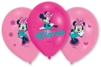 6 ballons roses Minnie Mouse 27,5 cm