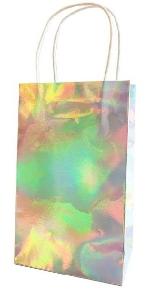 6 bolsas de regalo iridiscentes 30cm
