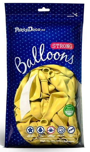 10 Partystar Luftballons zitronengelb 30cm 2