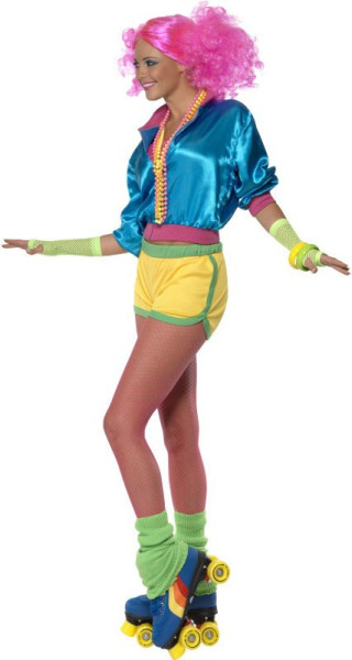 Neon Buntes Rollergirl Kostüm