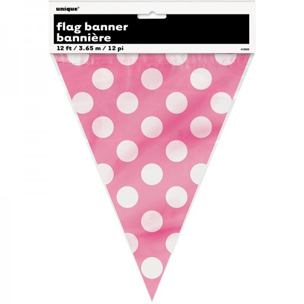 Cadena de banderines Tiana Pink Dotted 365cm 3
