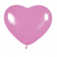 5 globos rosas corazón  30cm