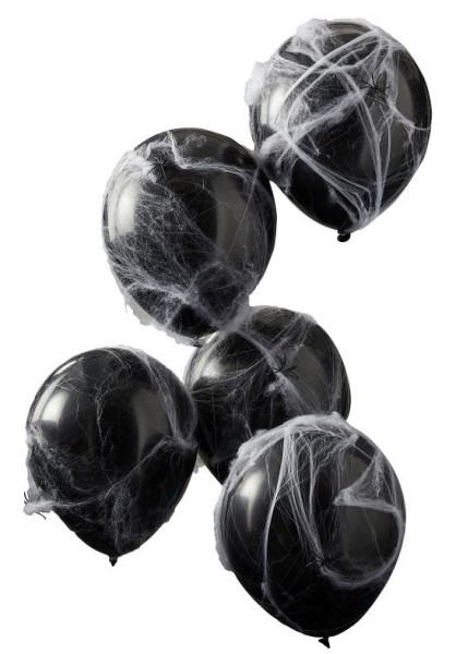 5 Halloween-spinnenwebballonnen