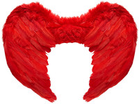 Vista previa: Alas de ángel rojo alas de demonio plumas