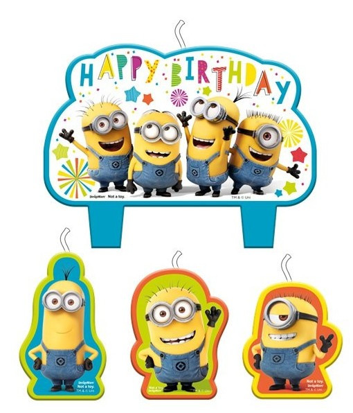Minions Hooray Party Cake Candles