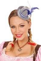 Voorvertoning: Beierse Hanni mini-hoed in blauw en wit