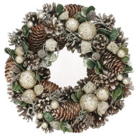 Christmas wreath with pine cones 30cm