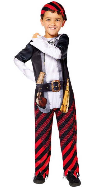 Genbrugt pirat dreng kostume 4