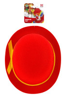 Widok: Czerwona filcowa czapka melonowa dla dzieci