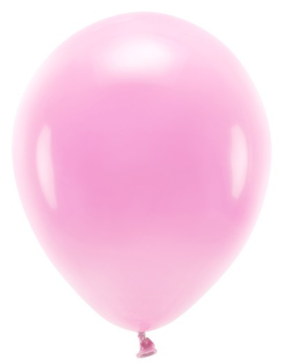 10 eko pastelowych balonów różowych 26cm