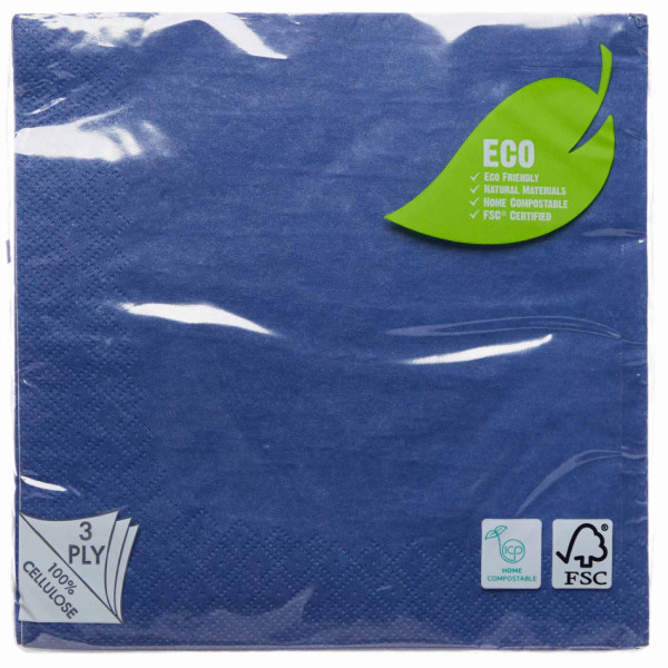 20 Blueberry Eco napkins 33cm