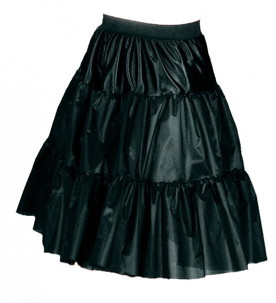 Zwarte petticoat knielengte