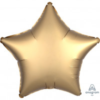 Skinnende gylden stjerne folieballon 43 cm