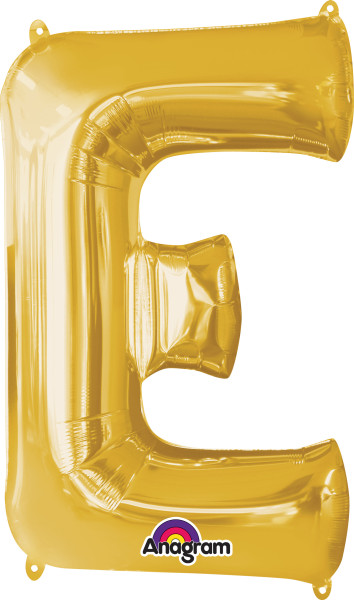 Lettre ballon aluminium E or 81cm
