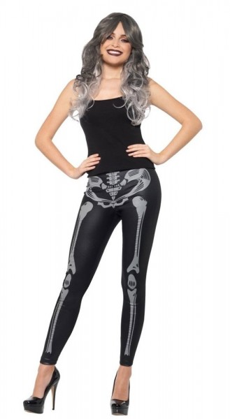 Creepy skeleton leggings for women