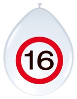 8 Ballons panneaux de signalisation 16