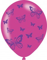 Vorschau: 6 bunte Ballons entzückende Schmetterlinge