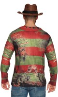 Preview: Striped horror zombie men shirt red-green