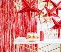 Vista previa: Estrella de Navidad 3D roja 70cm