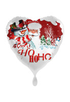 Palloncino a cuore Babbo Natale HoHoHo 45cm
