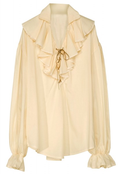 Cream colored pompous pirate blouse