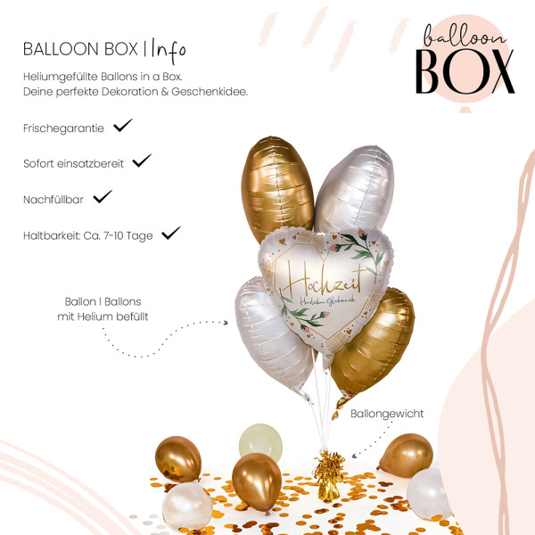 Heliumballon in der Box Hochzeit 3