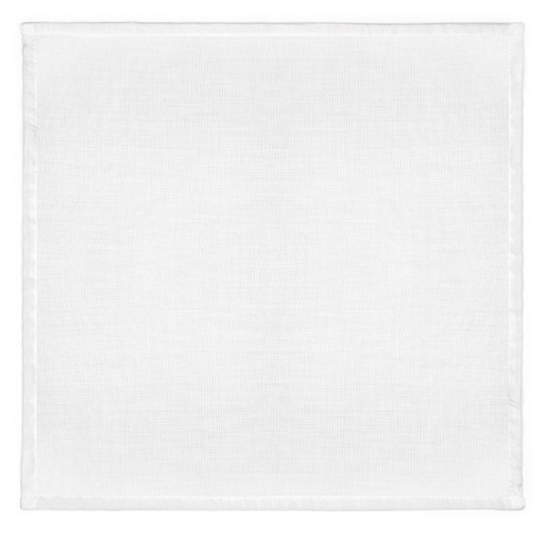 4 serviettes en tissu mousseline blanc 40cm