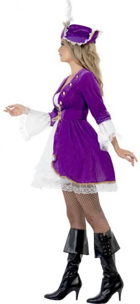 Piratadmiral viola damer kostume 3