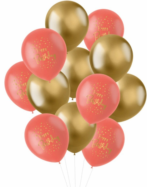 12 ballons en latex Golden Dusk