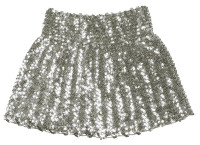Oversigt: Sølvfarvet nederdel Courtney