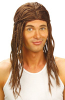 Dreadlock Rastafarian wig in brown