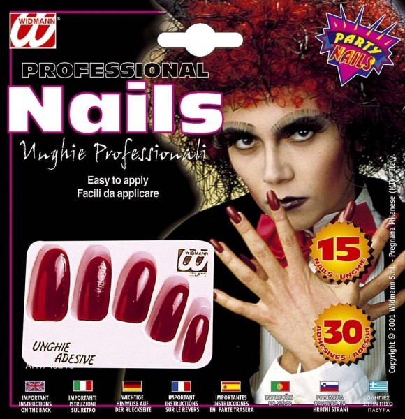 Ongles rouges extra longs