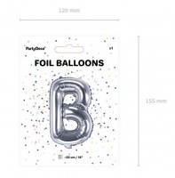 Widok: Balon foliowy B srebrny 35cm