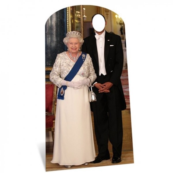 The Queen photo wall cardboard display 1.8m