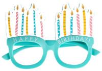 Kleurrijke verjaardagspretbril