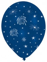 Oversigt: 6 nytårs fyrværkeri balloner 27,5 cm