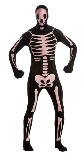 Luminous skeleton costume morphsuit