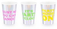 Preview: 6 Electric Party paper cups 360ml