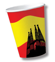 10 Spain party cups 200ml