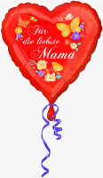 Floraler Herzballon Für die liebste Mama