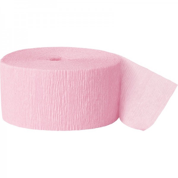 Serpentina de papel crepé Fiesta rosa claro 24,6m