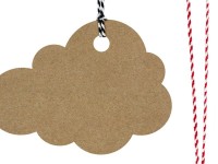 Aperçu: 6 étiquettes cadeaux nuages nature