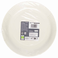Preview: 8 Green Lime Eco paper plates 23cm