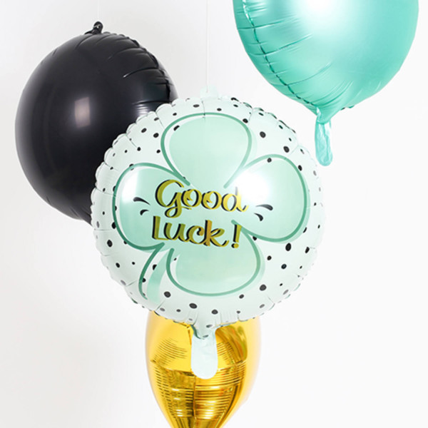 Ballon en aluminium Good Luck Shamrock 45cm