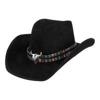 Oversigt: Western hat til voksne sort